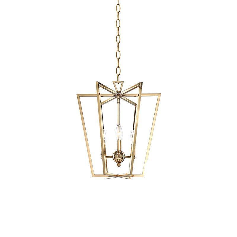 Lustra Chandelier Cadre Lanternes Doré - Neutralighting