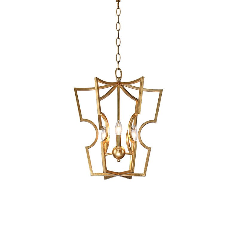 Lustra Chandelier Cadre Lanternes Doré - Neutralighting
