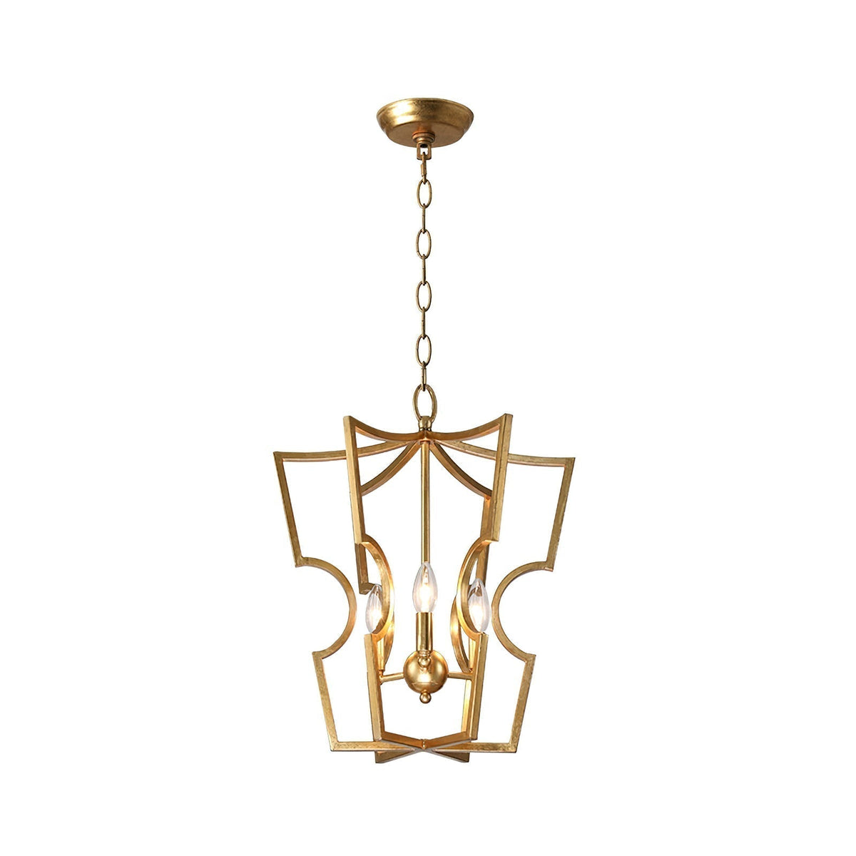 Lustra Chandelier Cadre Lanternes Doré - Neutralighting