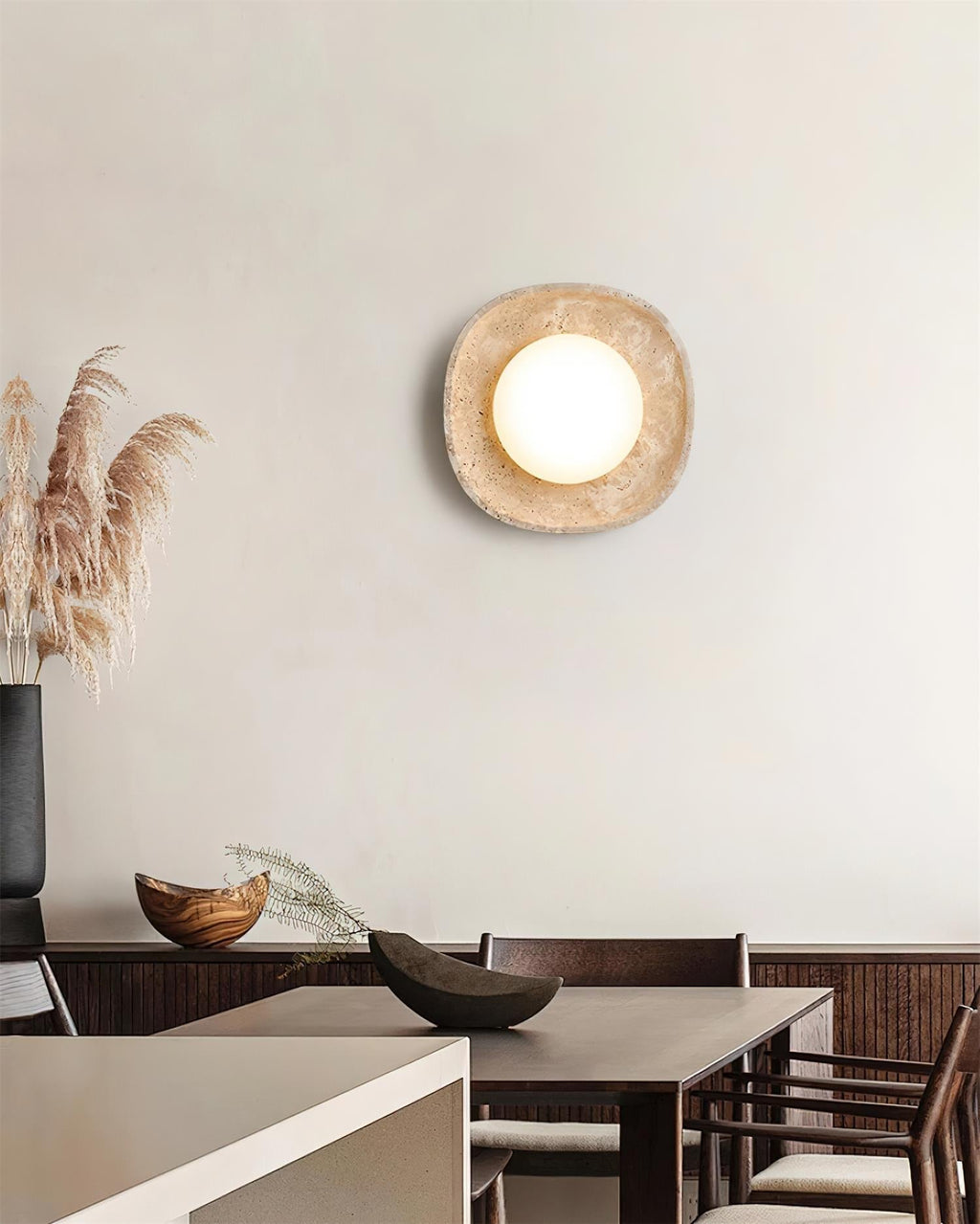 Ritta Applique Murale Travertin Globe - Neutralighting