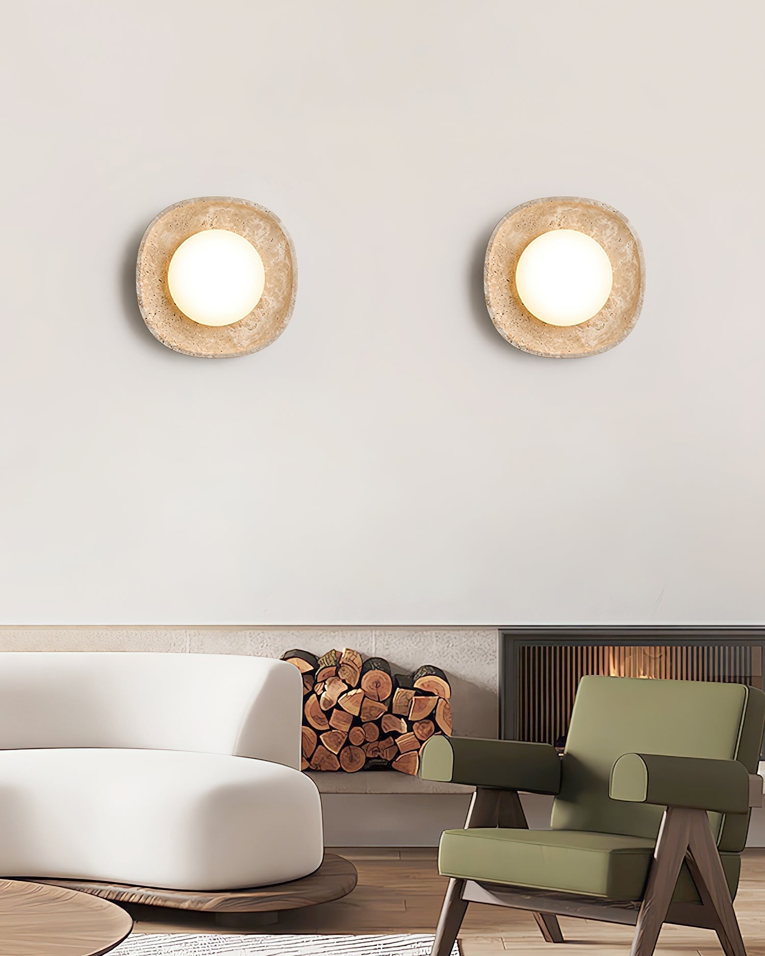 Ritta Applique Murale Travertin Globe - Neutralighting