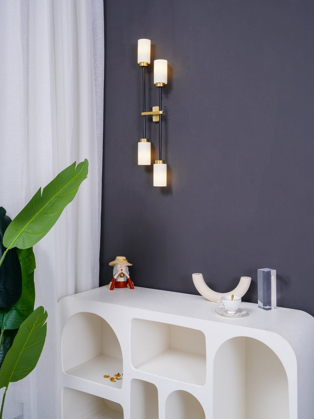 Lustra Applique Murale En Verre Cylindrique Linéaire - Neutralighting