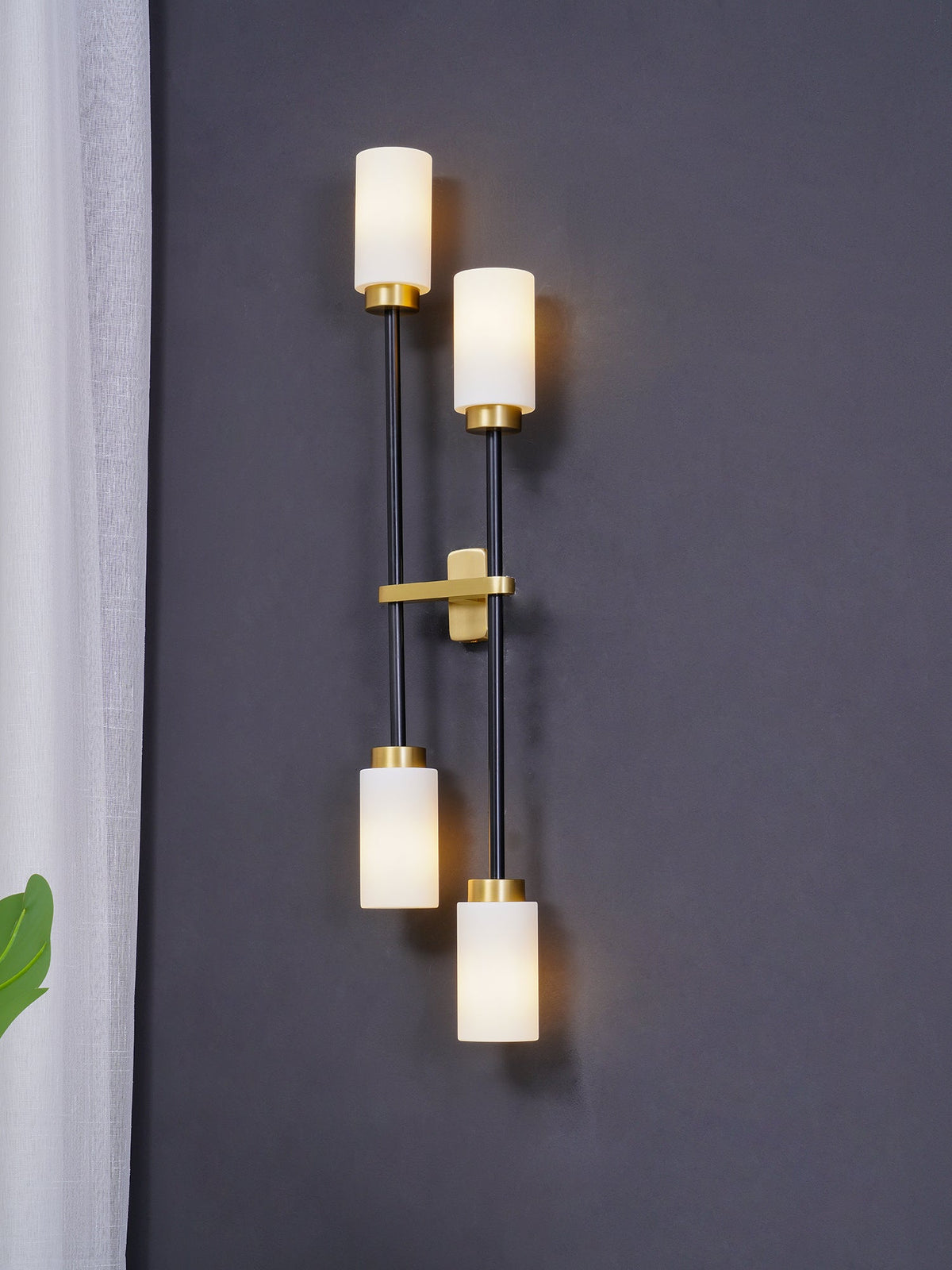 Lustra Applique Murale En Verre Cylindrique Linéaire - Neutralighting