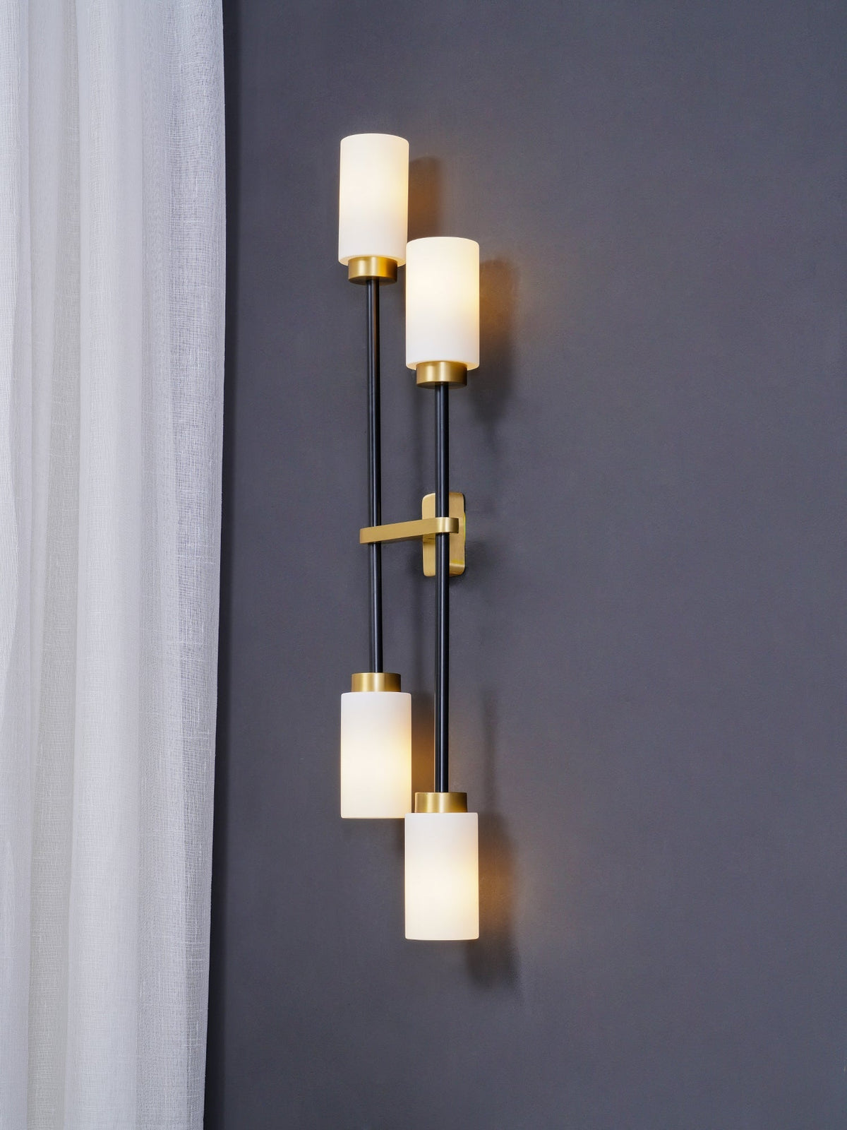 Lustra Applique Murale En Verre Cylindrique Linéaire - Neutralighting