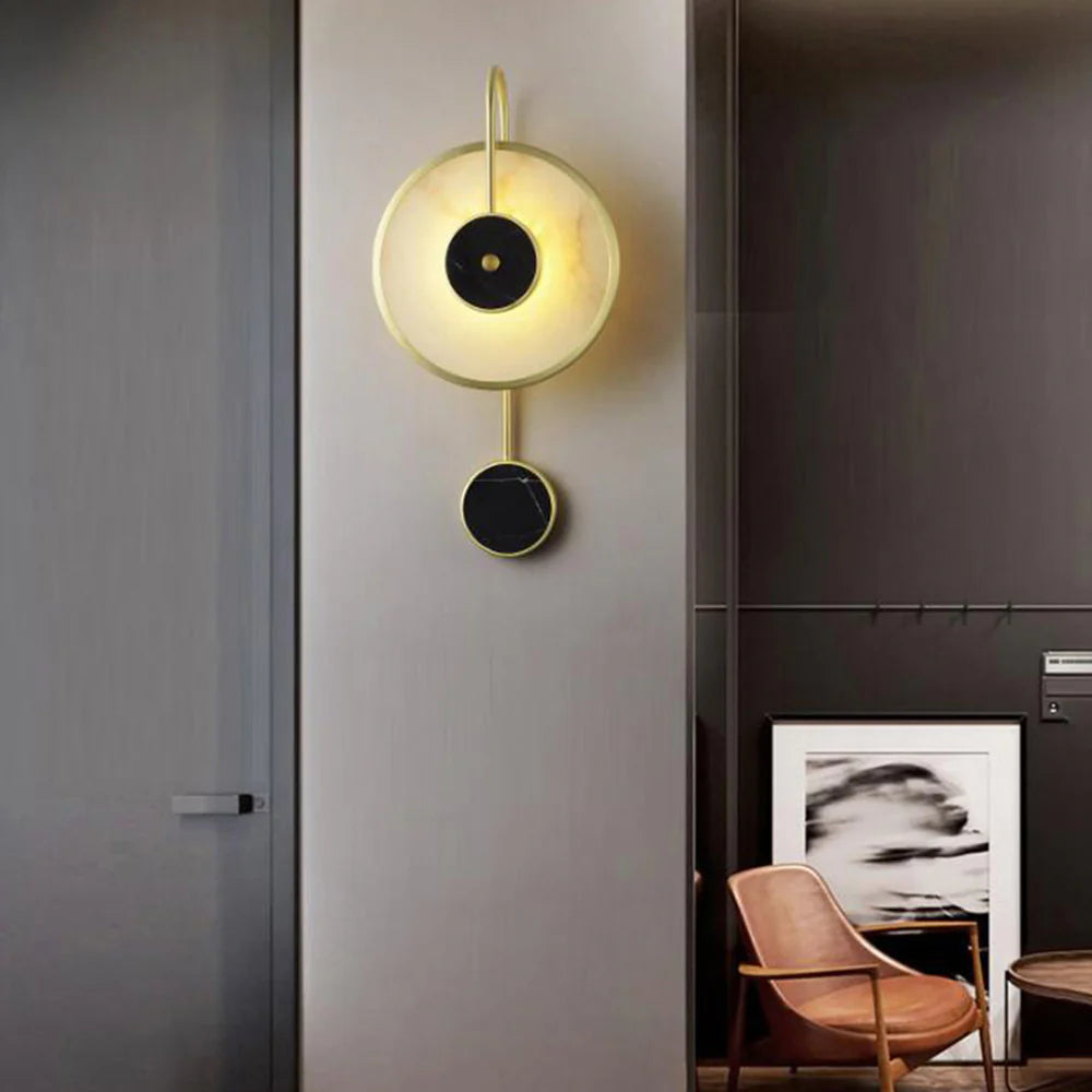 Kristy Moderne Métal Marbre Applique Murale Intérieur Chambre à coucher - Neutralighting
