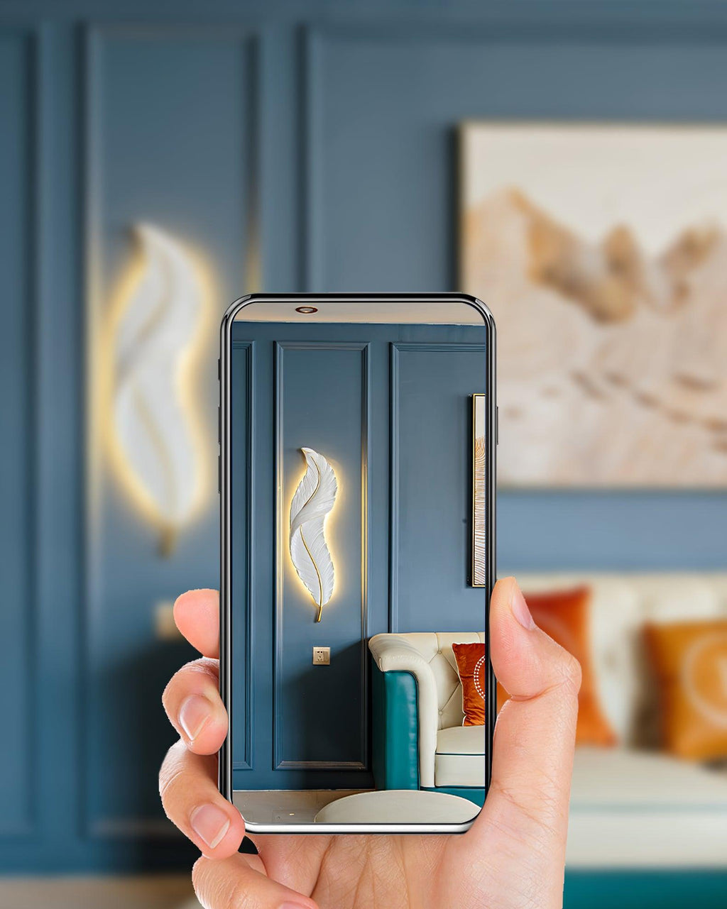 Cumare Applique Murale en Résine Plume Créativité Individuelle - Neutralighting