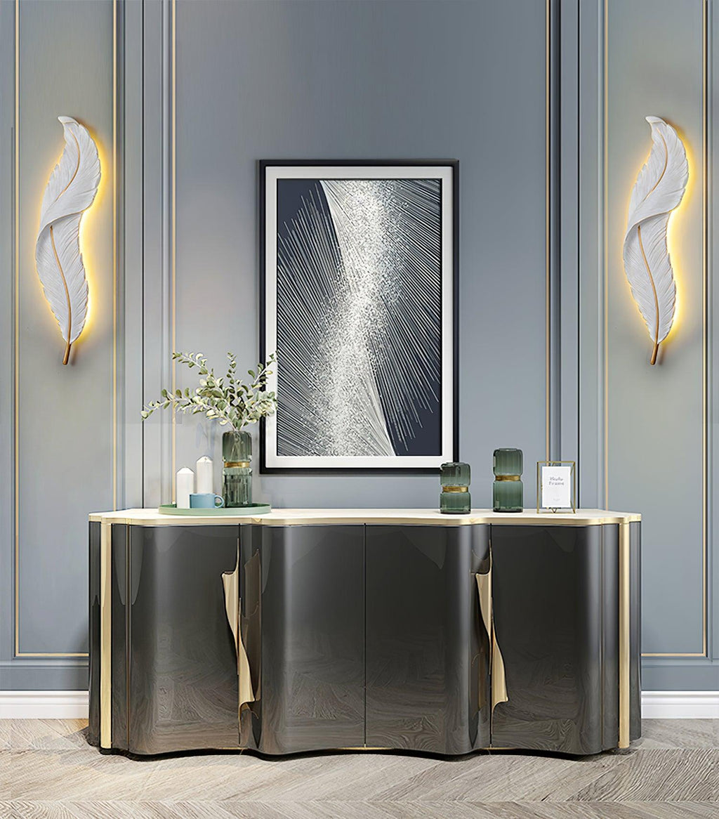 Cumare Applique Murale en Résine Plume Créativité Individuelle - Neutralighting