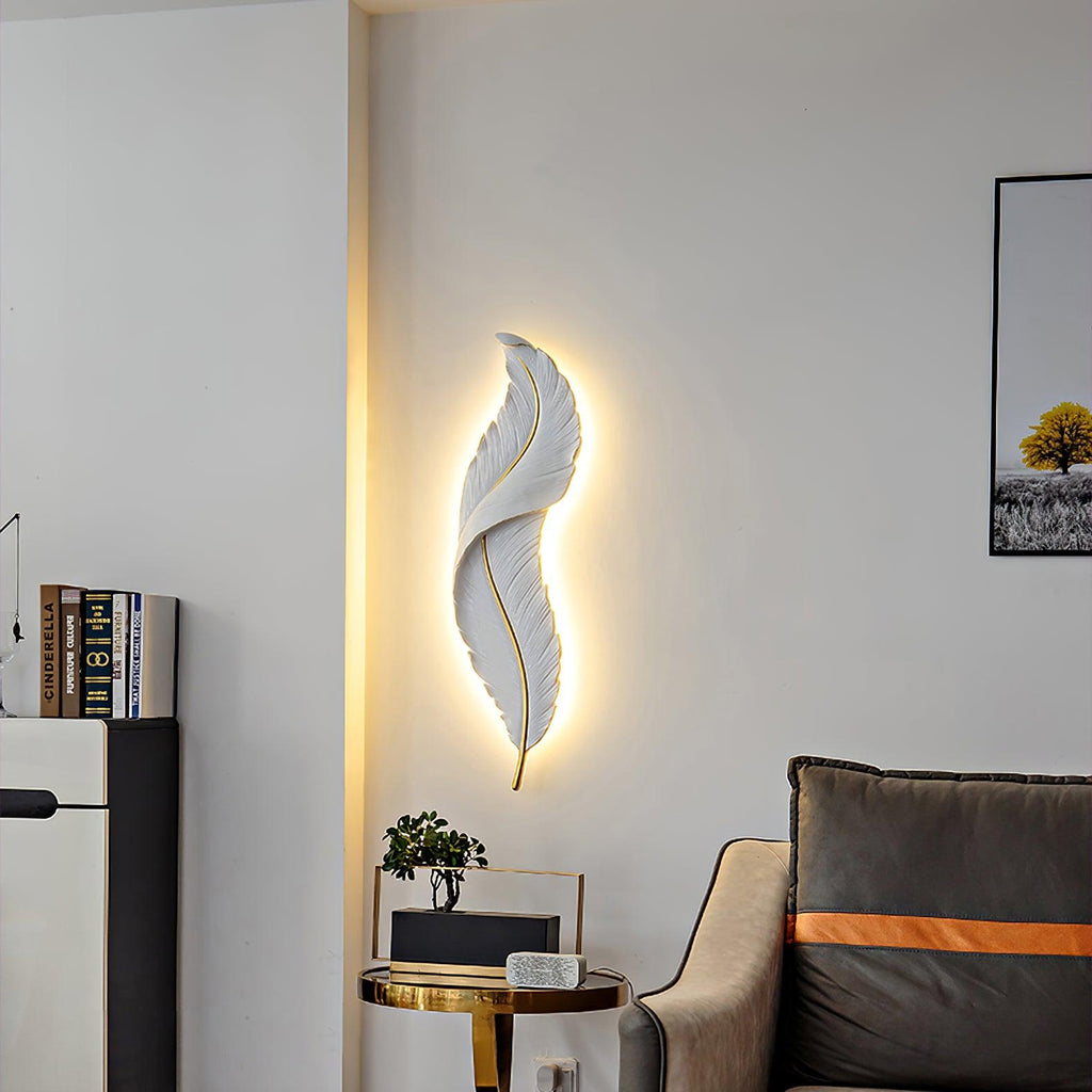 Cumare Applique Murale en Résine Plume Créativité Individuelle - Neutralighting