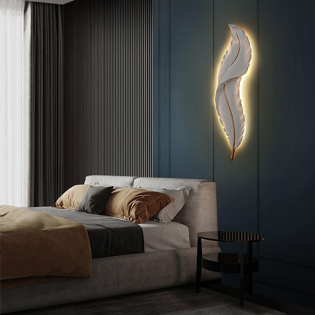 Cumare Applique Murale en Résine Plume Créativité Individuelle - Neutralighting