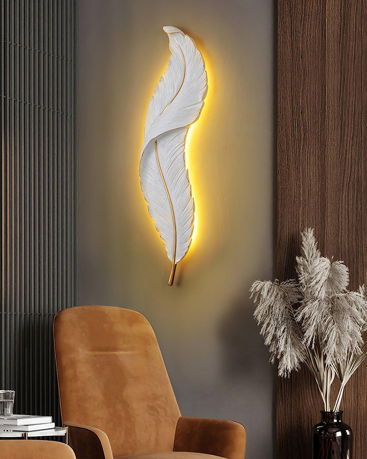 Cumare Applique Murale en Résine Plume Créativité Individuelle - Neutralighting
