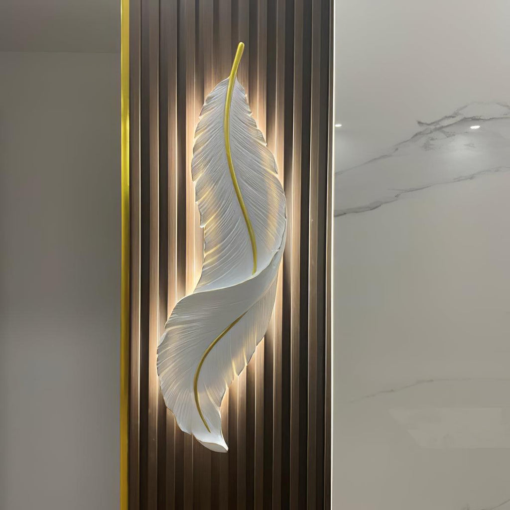 Cumare Applique Murale en Résine Plume Créativité Individuelle - Neutralighting