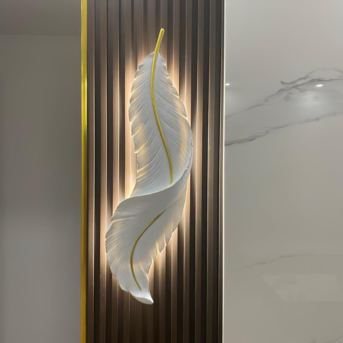 Cumare Applique Murale en Résine Plume Créativité Individuelle - Neutralighting