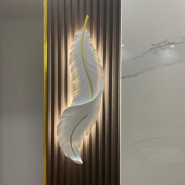 Cumare Applique Murale en Résine Plume Créativité Individuelle - Neutralighting