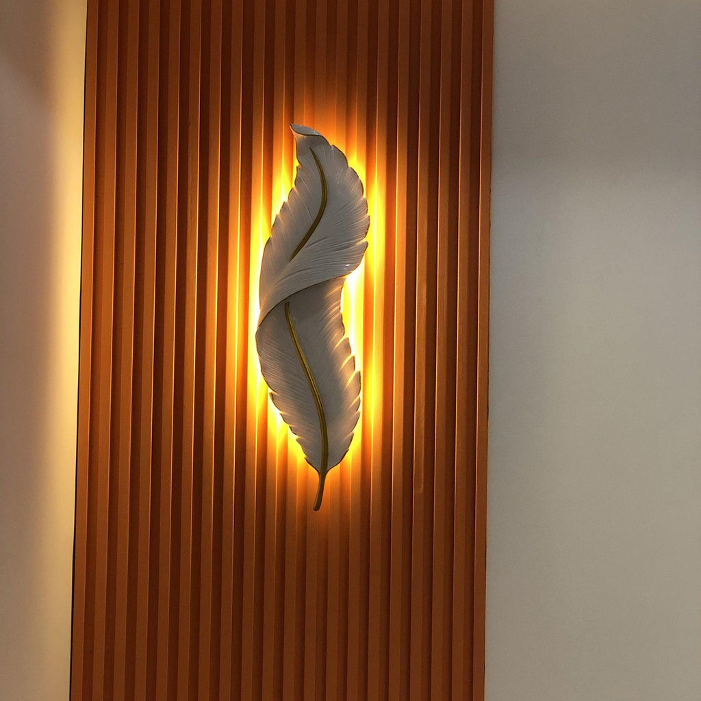 Cumare Applique Murale en Résine Plume Créativité Individuelle - Neutralighting