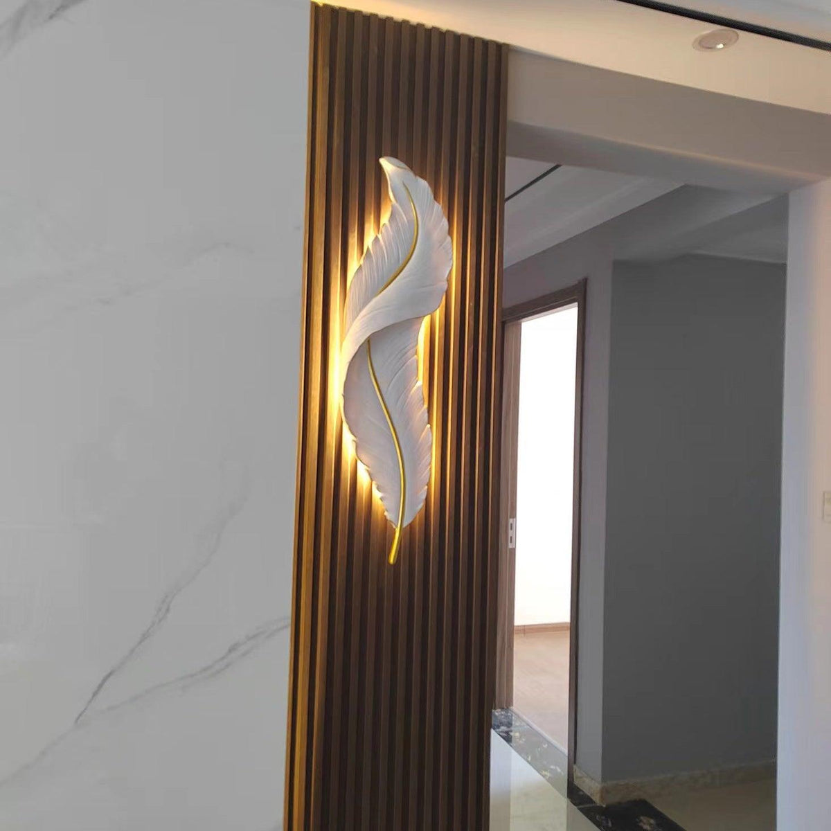 Cumare Applique Murale en Résine Plume Créativité Individuelle - Neutralighting