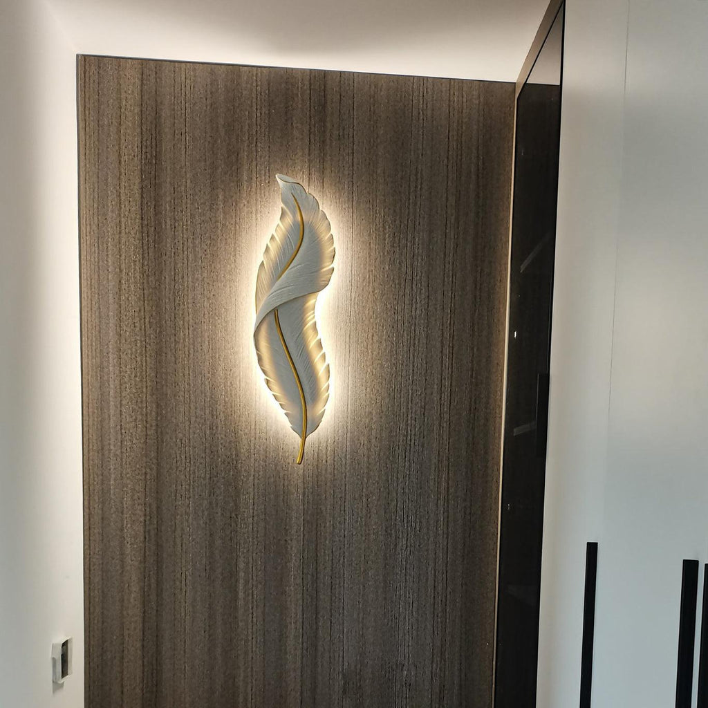 Cumare Applique Murale en Résine Plume Créativité Individuelle - Neutralighting