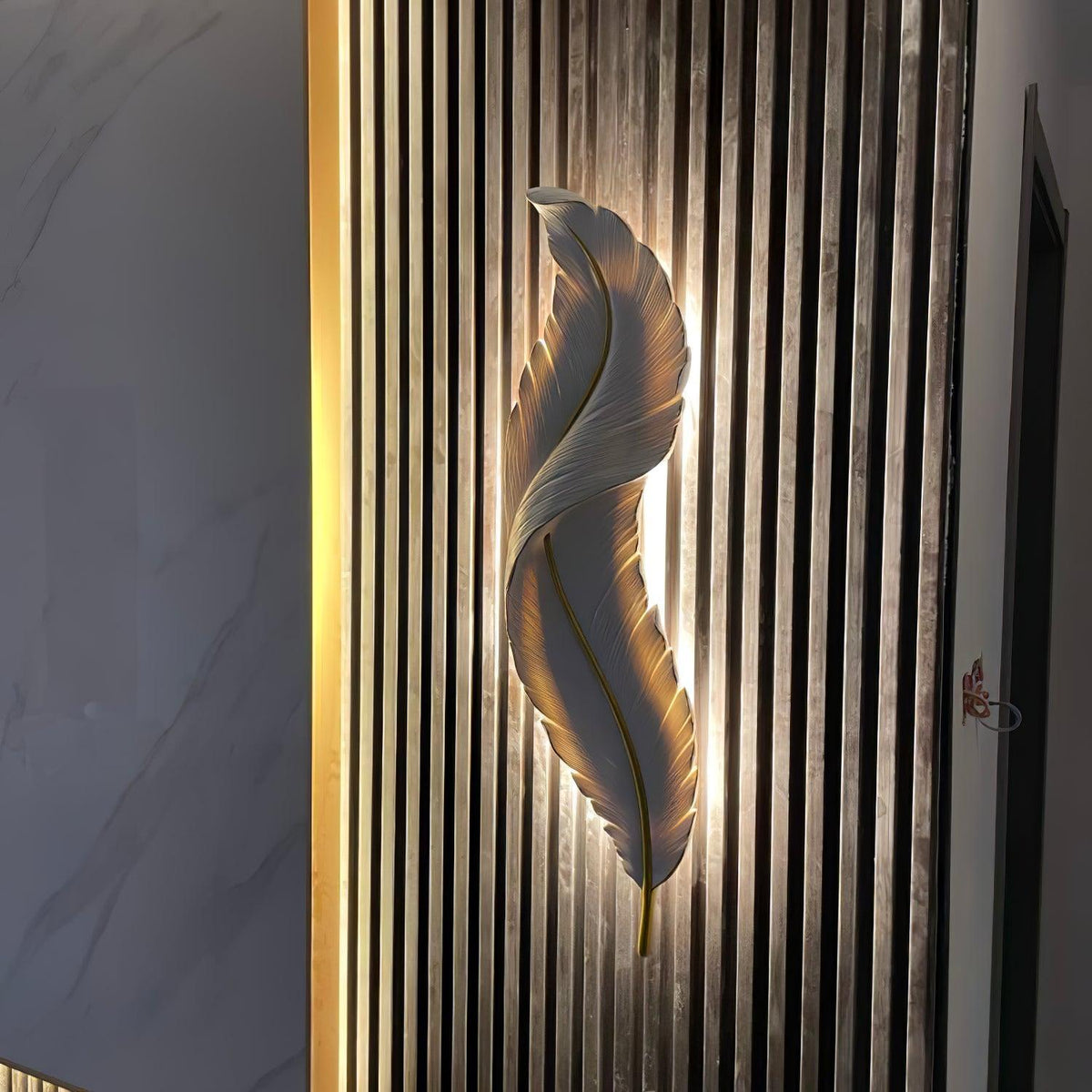 Cumare Applique Murale en Résine Plume Créativité Individuelle - Neutralighting