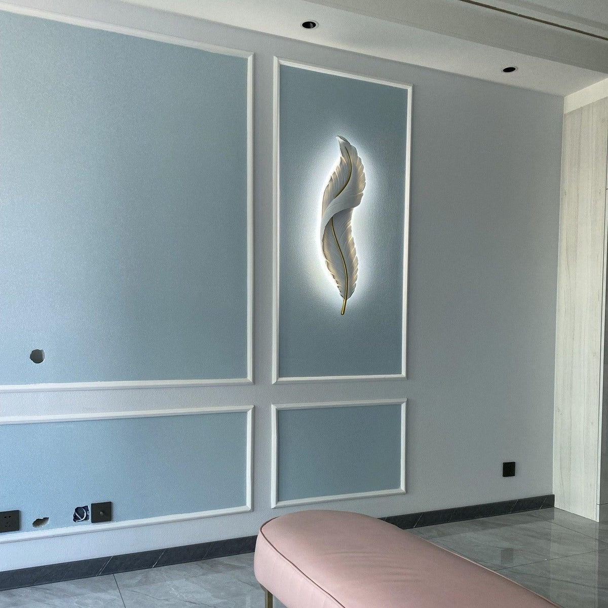 Cumare Applique Murale en Résine Plume Créativité Individuelle - Neutralighting