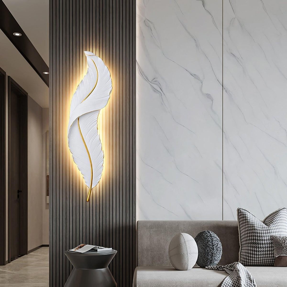 Cumare Applique Murale en Résine Plume Créativité Individuelle - Neutralighting