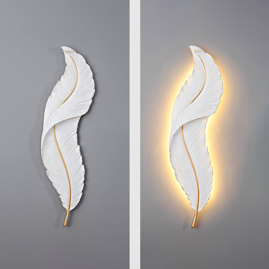Cumare Applique Murale en Résine Plume Créativité Individuelle - Neutralighting