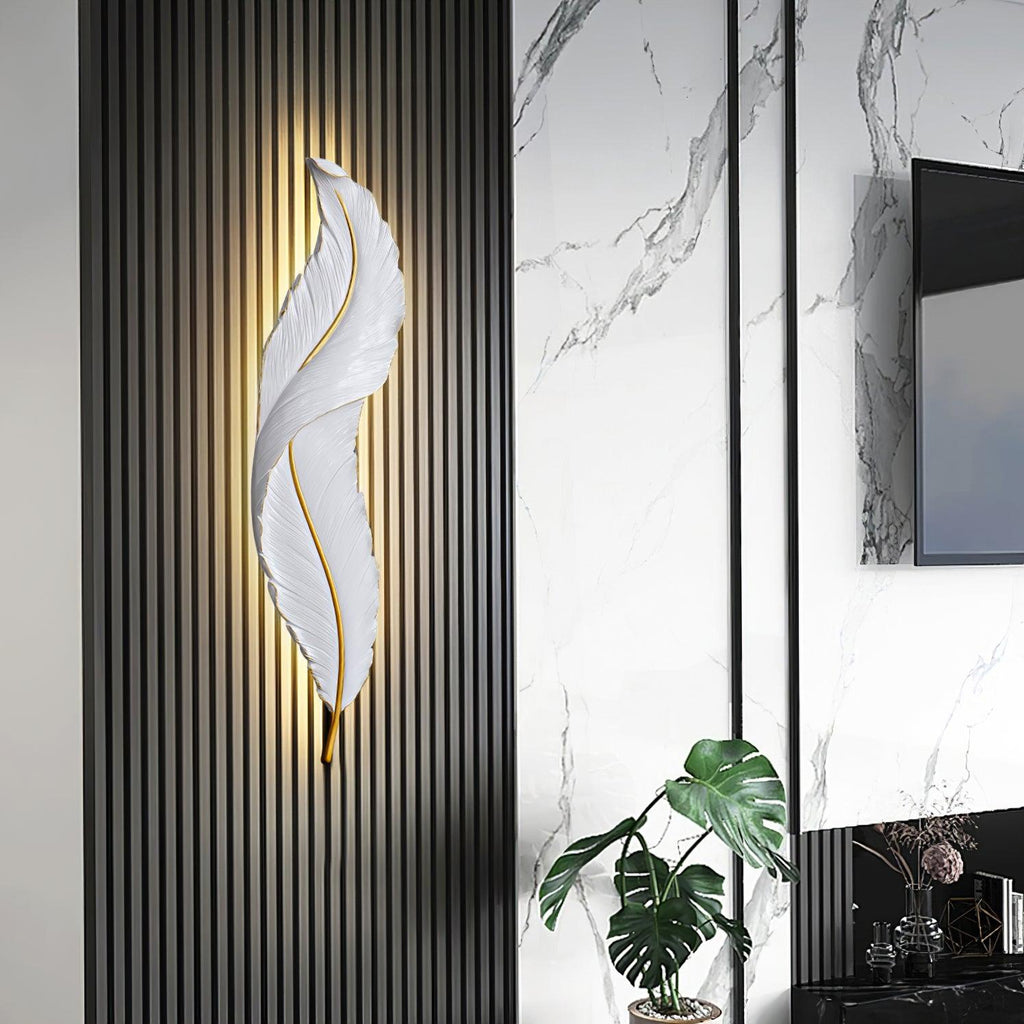 Cumare Applique Murale en Résine Plume Créativité Individuelle - Neutralighting