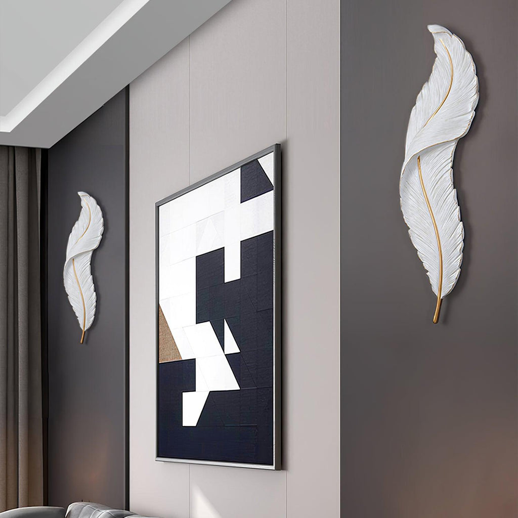 Cumare Applique Murale en Résine Plume Créativité Individuelle - Neutralighting