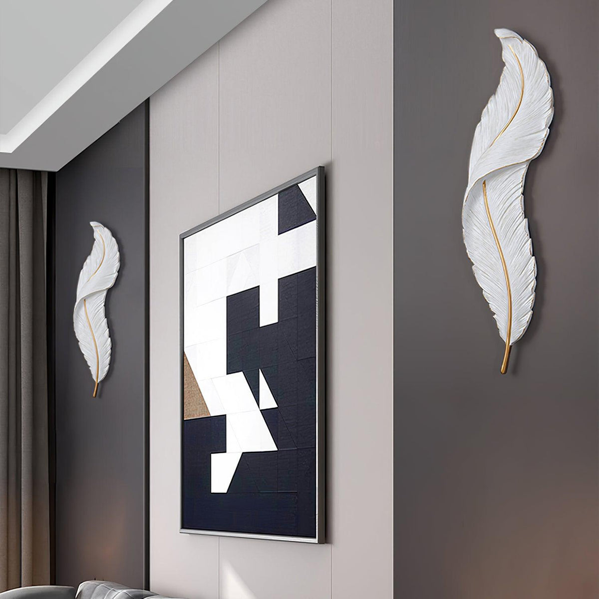 Cumare Applique Murale en Résine Plume Créativité Individuelle - Neutralighting