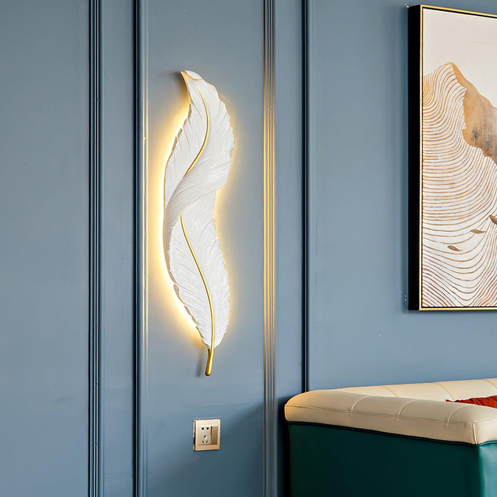 Cumare Applique Murale en Résine Plume Créativité Individuelle - Neutralighting