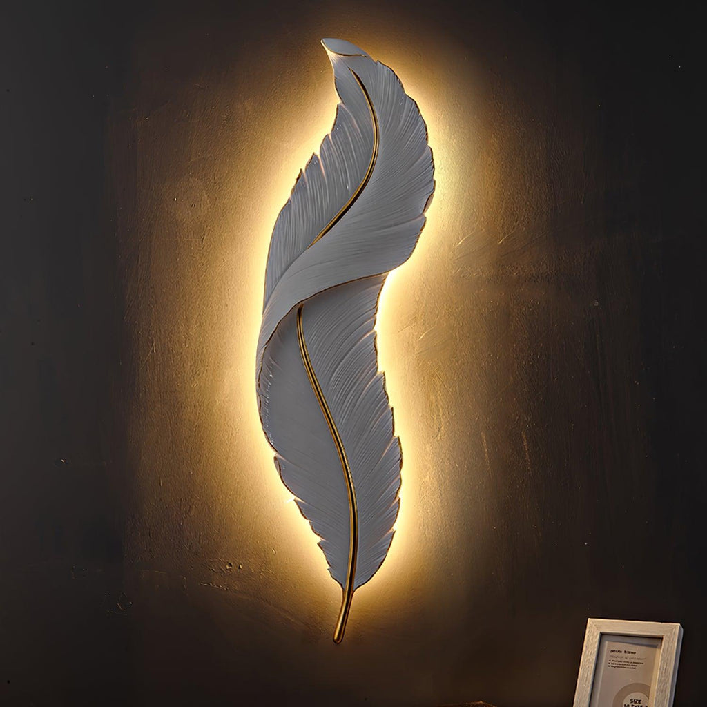 Cumare Applique Murale en Résine Plume Créativité Individuelle - Neutralighting