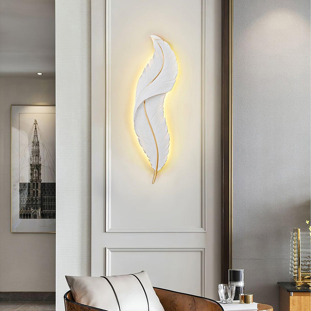 Cumare Applique Murale en Résine Plume Créativité Individuelle - Neutralighting