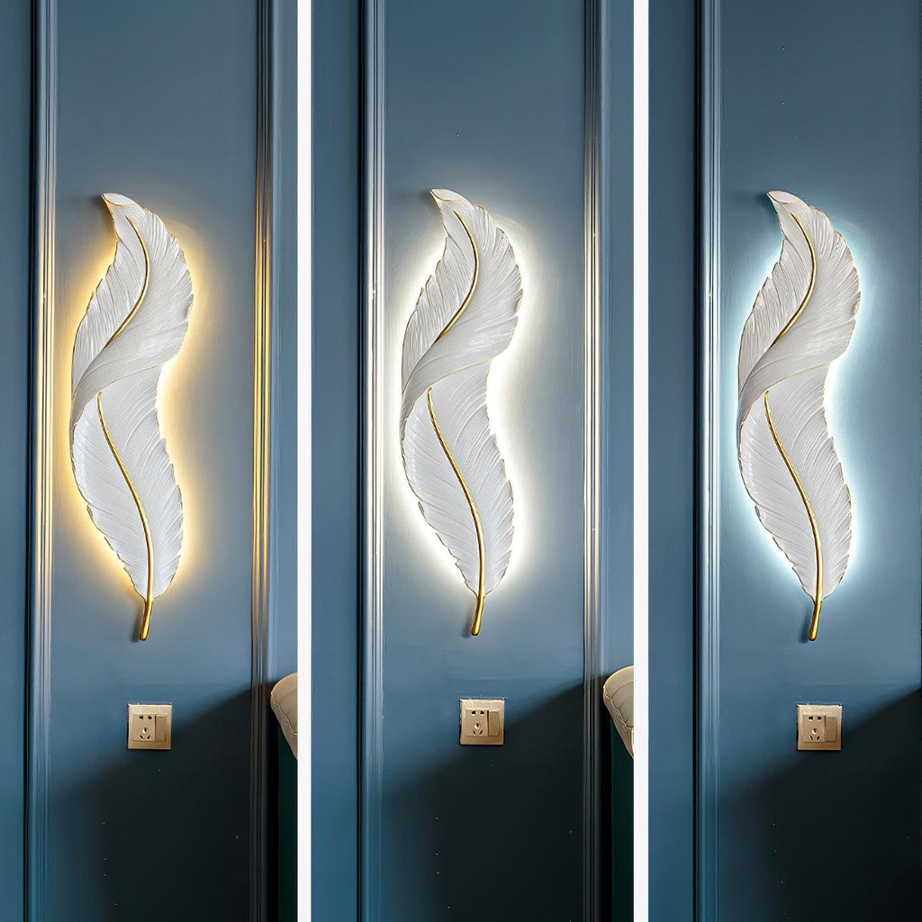 Cumare Applique Murale en Résine Plume Créativité Individuelle - Neutralighting