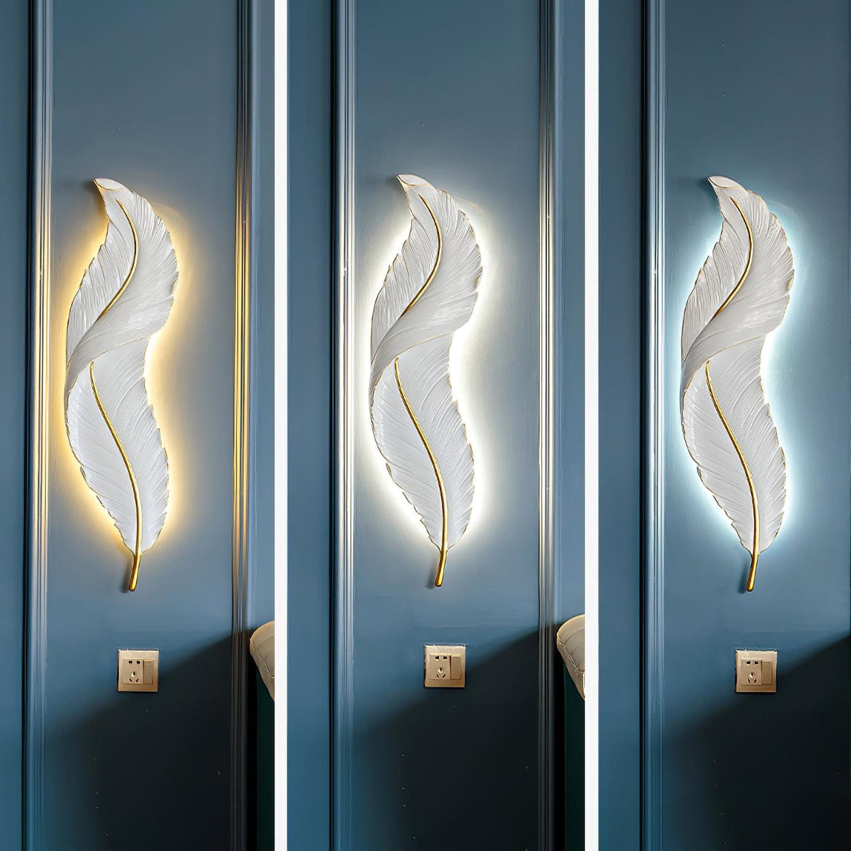 Cumare Applique Murale en Résine Plume Créativité Individuelle - Neutralighting