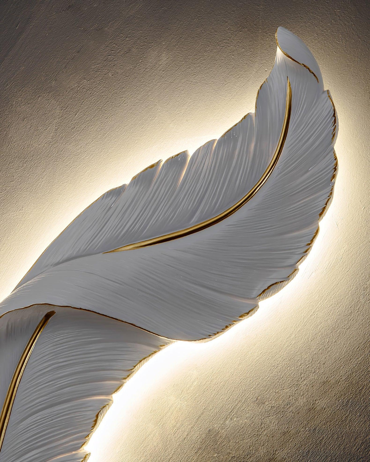 Cumare Applique Murale en Résine Plume Créativité Individuelle - Neutralighting
