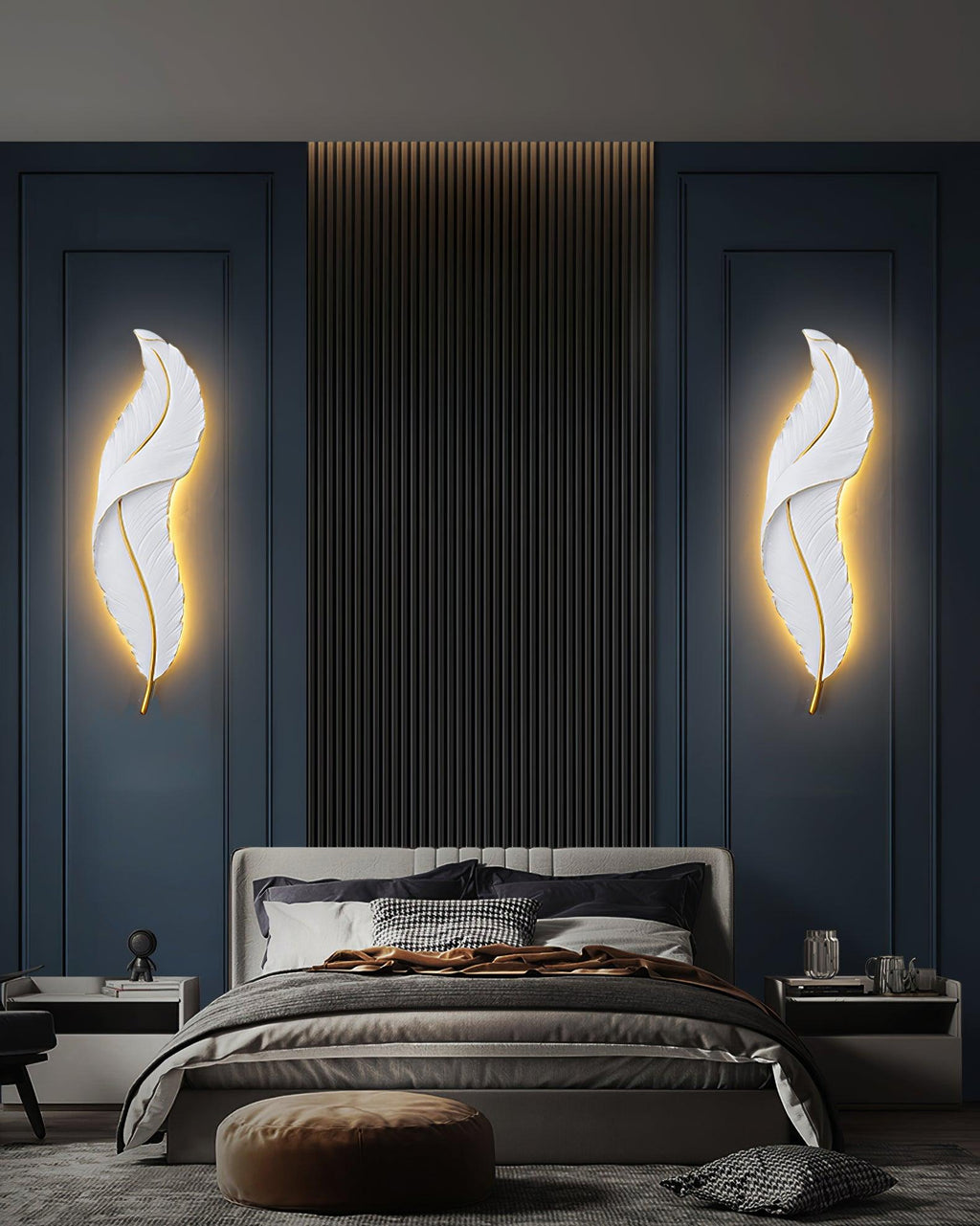 Cumare Applique Murale en Résine Plume Créativité Individuelle - Neutralighting