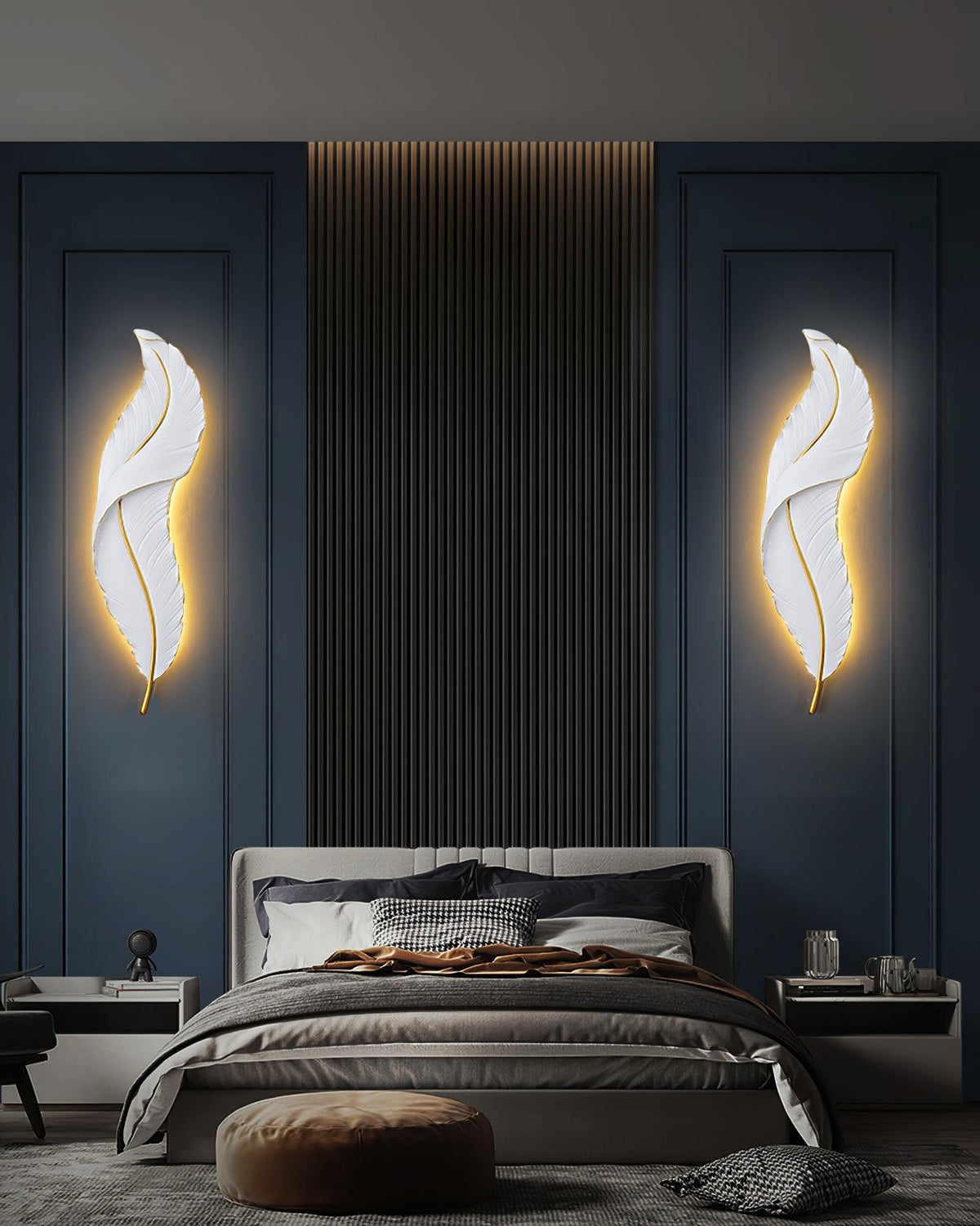 Cumare Applique Murale en Résine Plume Créativité Individuelle - Neutralighting