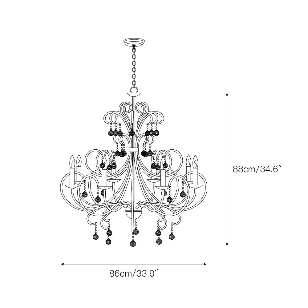Ermira Chandelier Cristal Verre Luxe Postmoderne Salon - Neutralighting