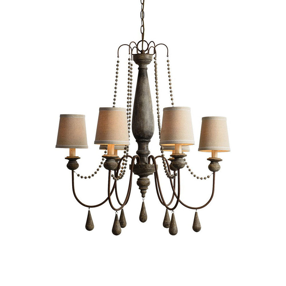 Arshaor Chandelier Bois Métal Luxe Postmoderne Salon - Neutralighting
