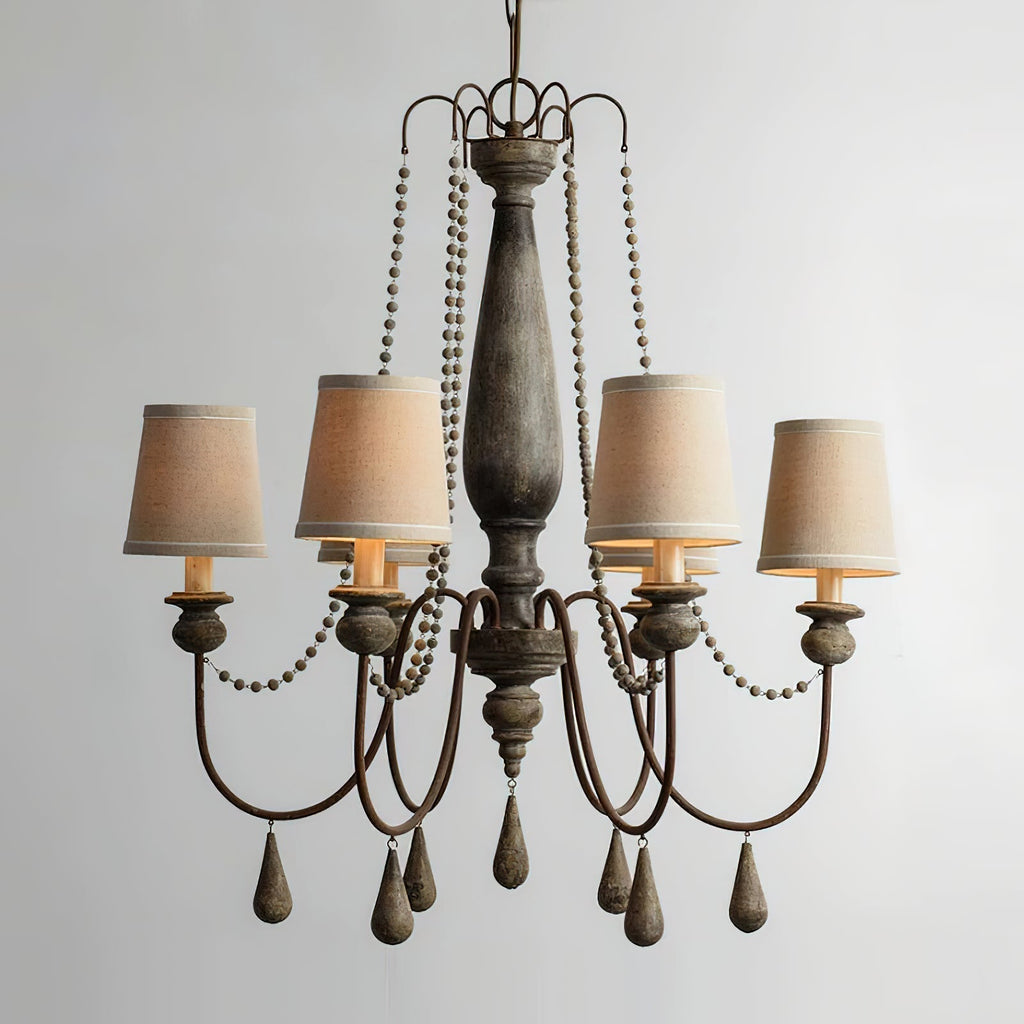 Arshaor Chandelier Bois Métal Luxe Postmoderne Salon - Neutralighting