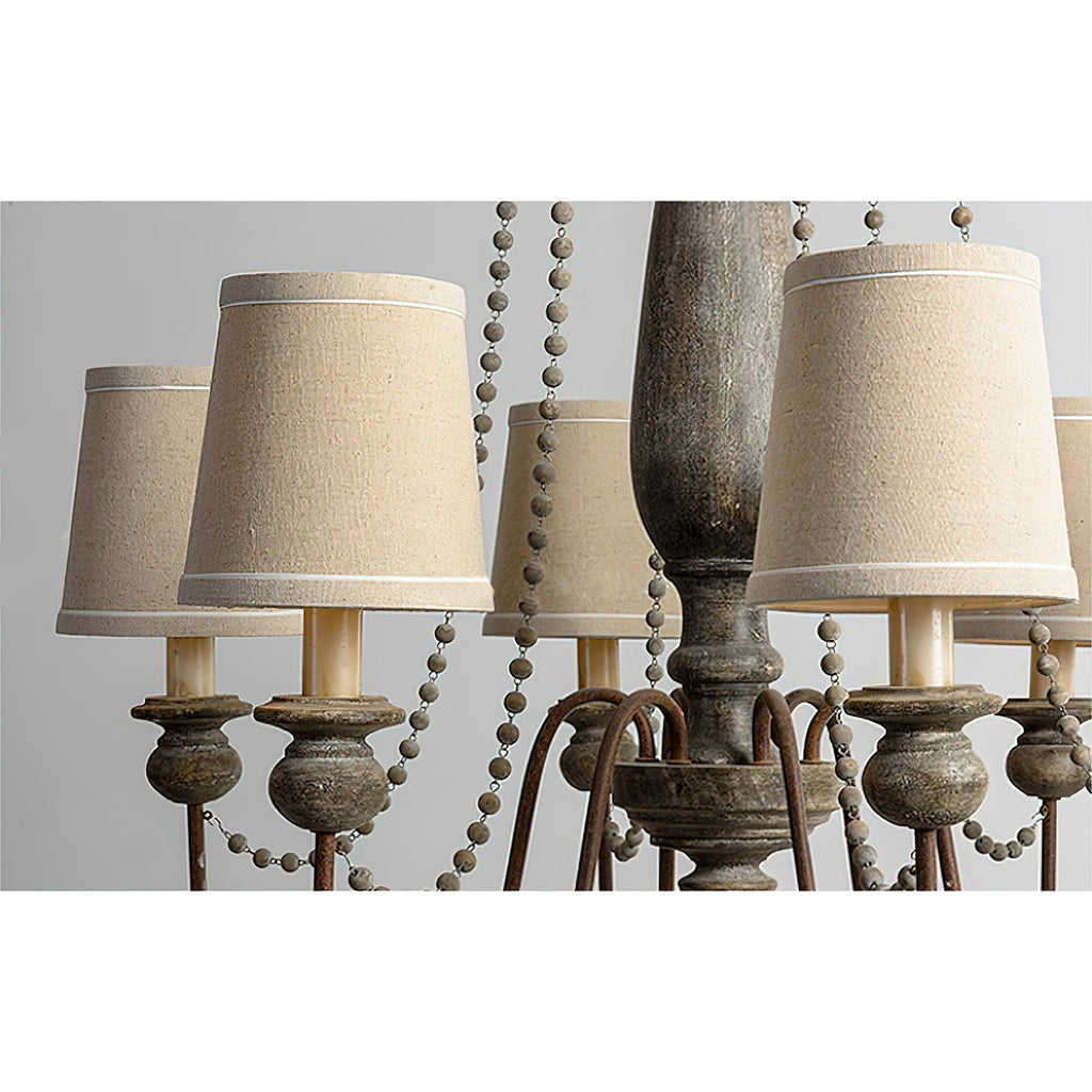 Arshaor Chandelier Bois Métal Luxe Postmoderne Salon - Neutralighting