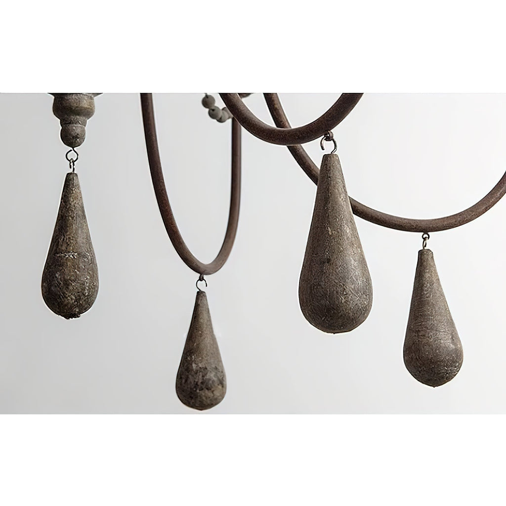 Arshaor Chandelier Bois Métal Luxe Postmoderne Salon - Neutralighting