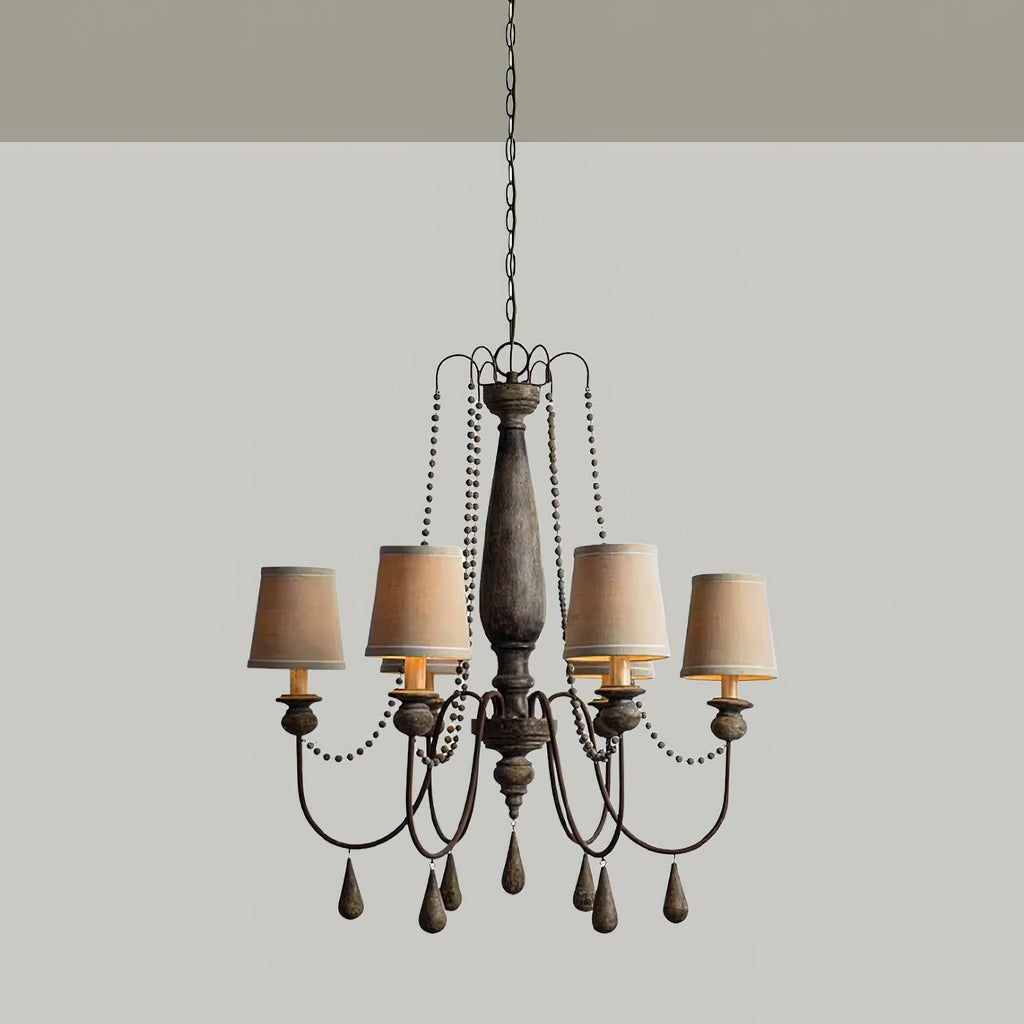 Arshaor Chandelier Bois Métal Luxe Postmoderne Salon - Neutralighting