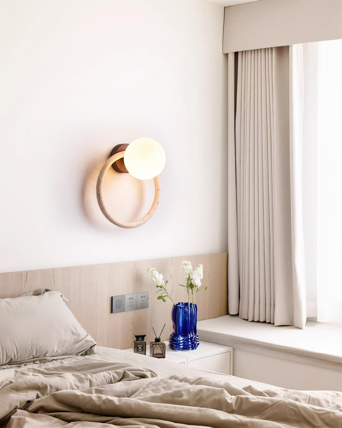 Geylo Applique Murale en Travertin et Aile - Neutralighting