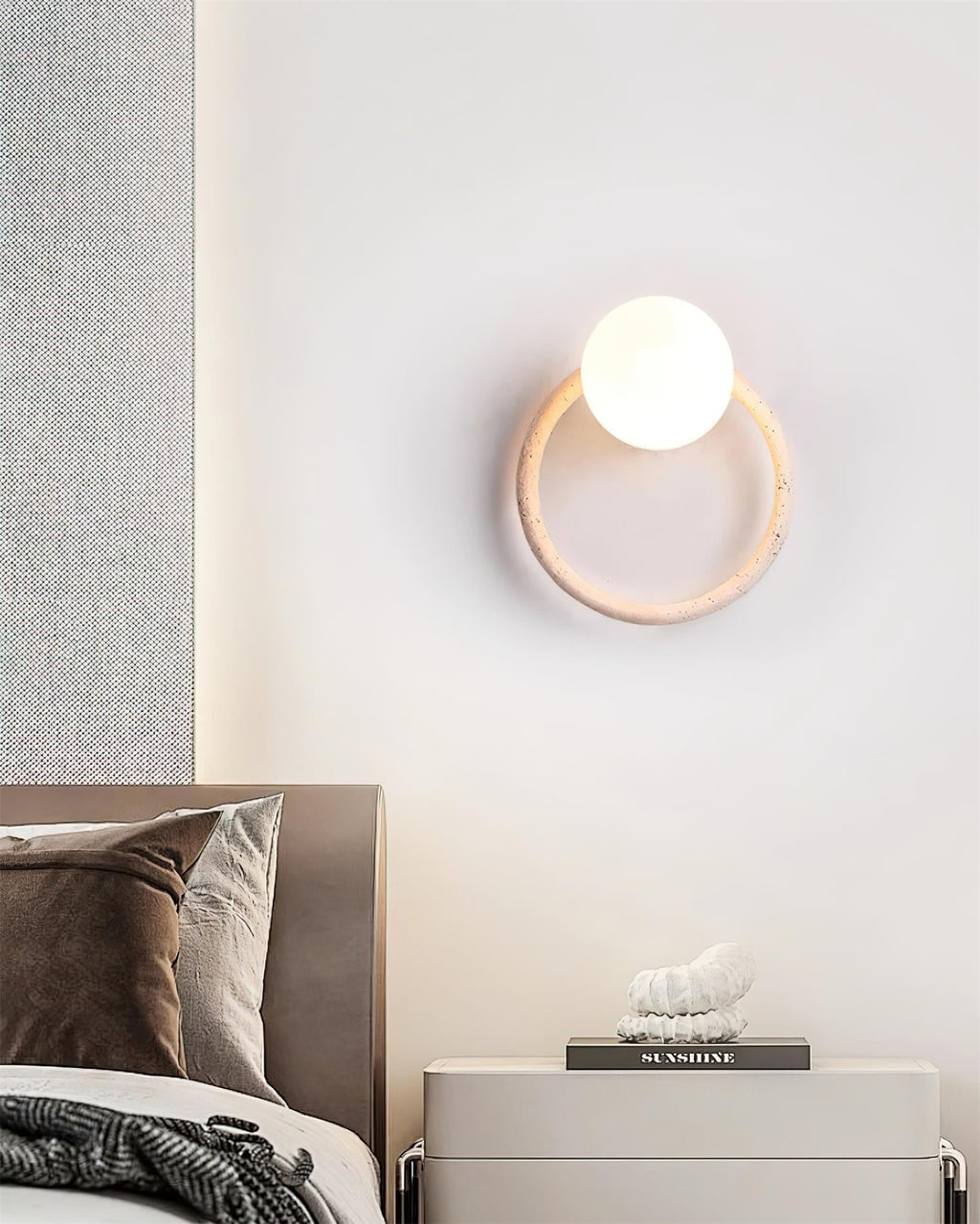 Geylo Applique Murale en Travertin et Aile - Neutralighting