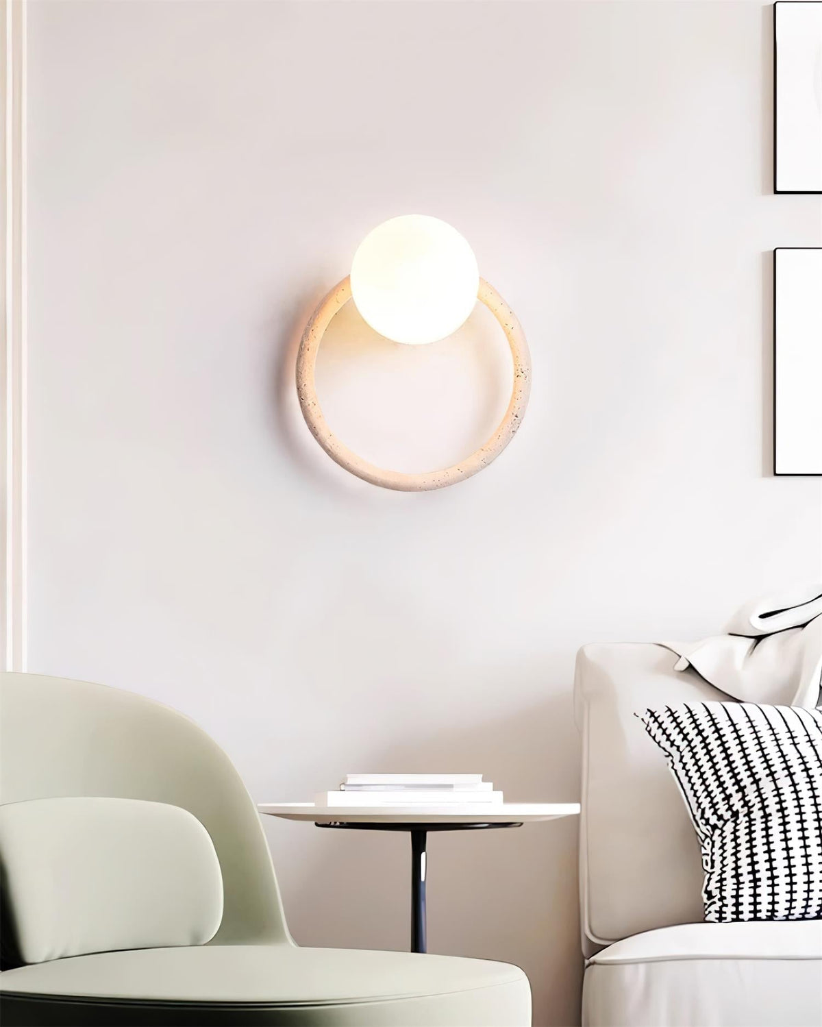 Geylo Applique Murale en Travertin et Aile - Neutralighting