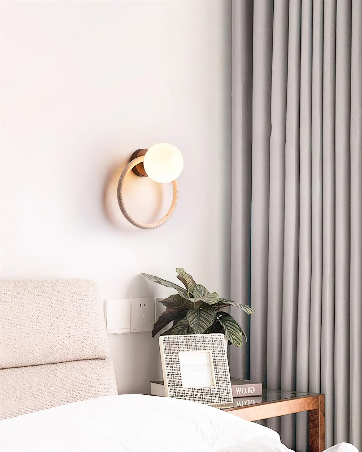 Geylo Applique Murale en Travertin et Aile - Neutralighting