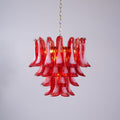 Aurora Lustre Rouge Pétale Verre Superposé Artistique - Neutralighting