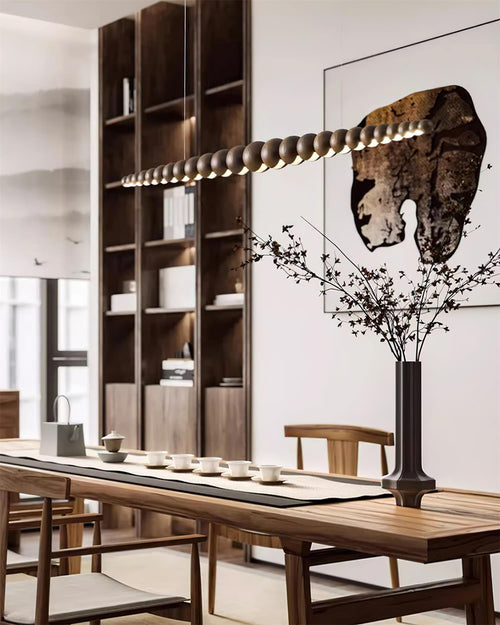 Arbor Chandelier Minimaliste en Bois Noyer - Neutralighting