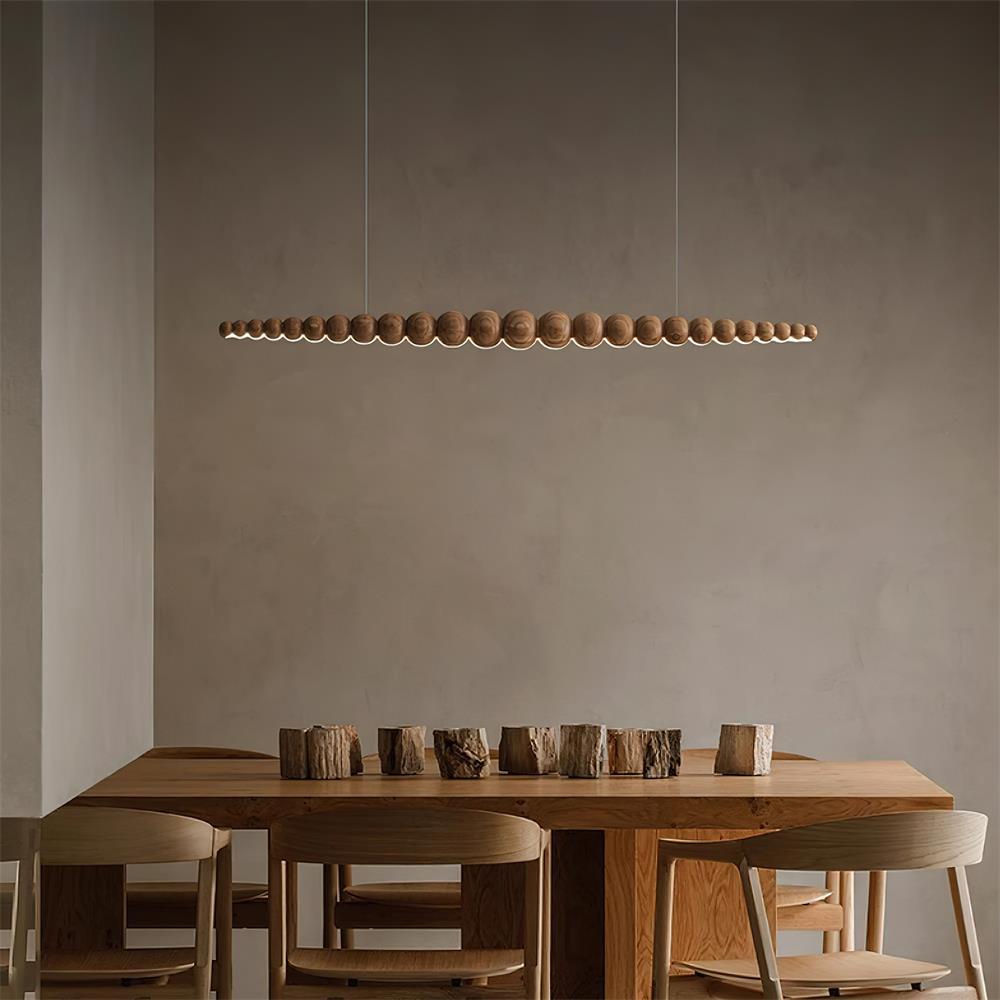 Favon Lustre en Bois à Perles - Neutralighting