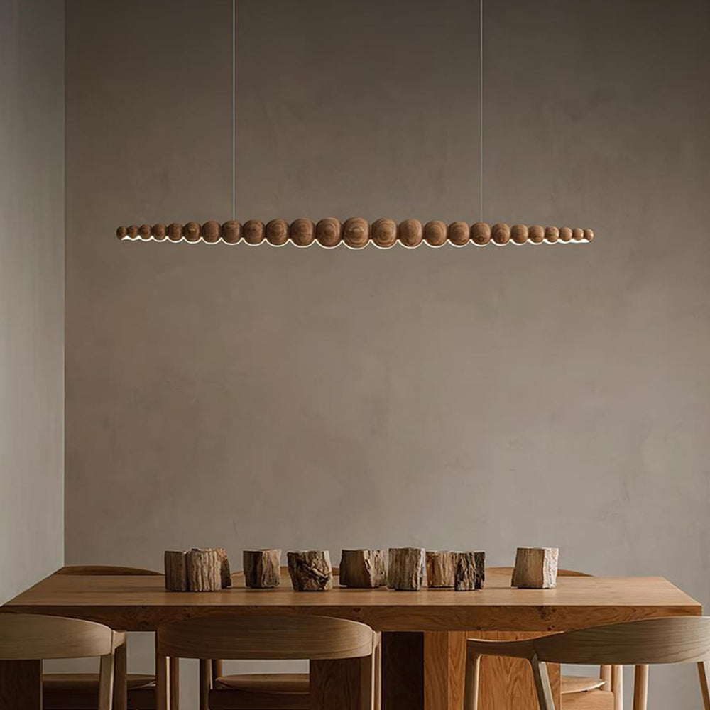 Favon Lustre en Bois à Perles - Neutralighting