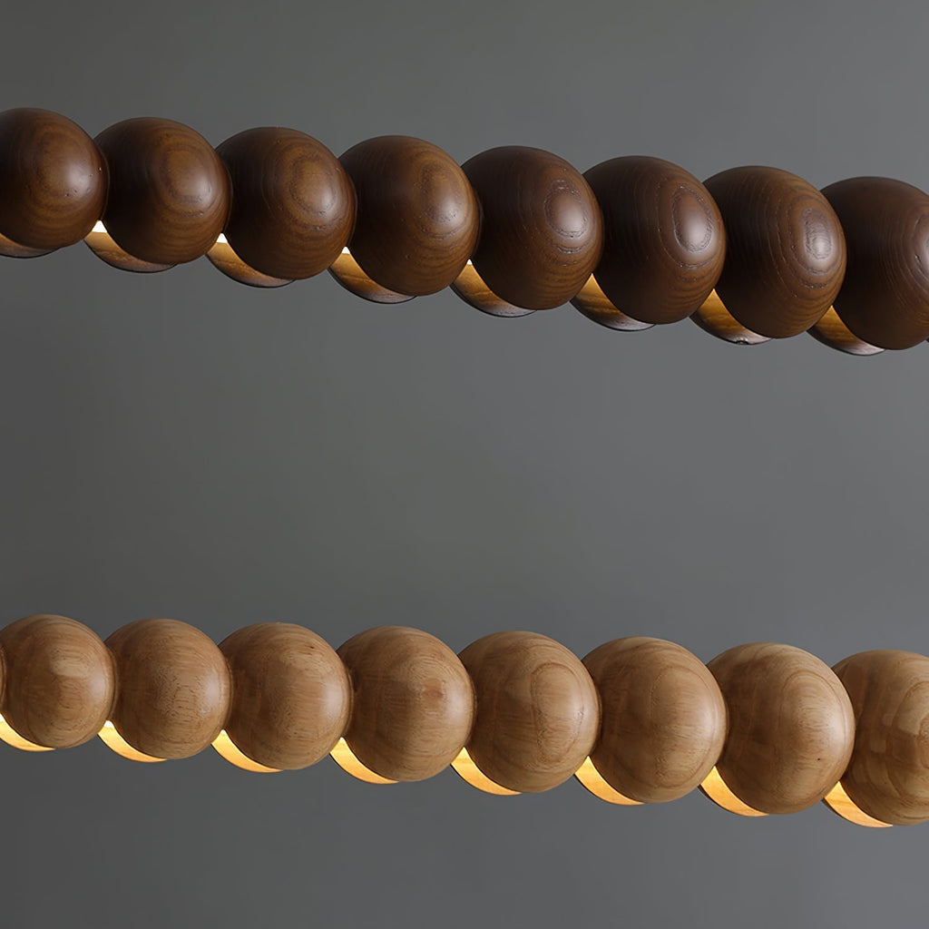 Favon Lustre en Bois à Perles - Neutralighting